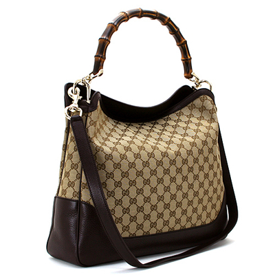 Authentic Gucci Diana Bamboo Handle Shoulder Bag 282315 Brown